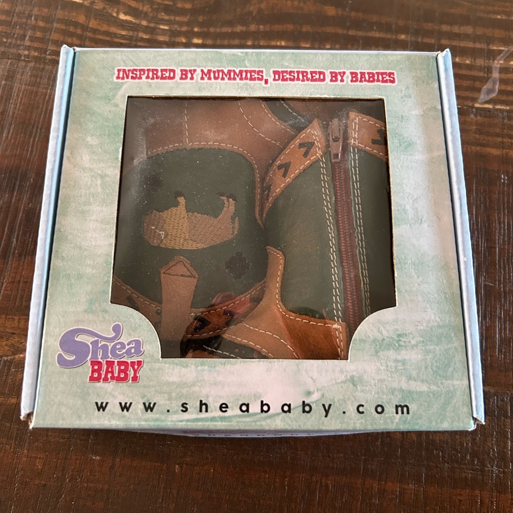 Shea Baby Green and Brown Buffalo Boots